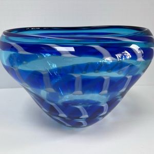 Waterford “Evolution” Bowl / Vase - Cobalt Rush